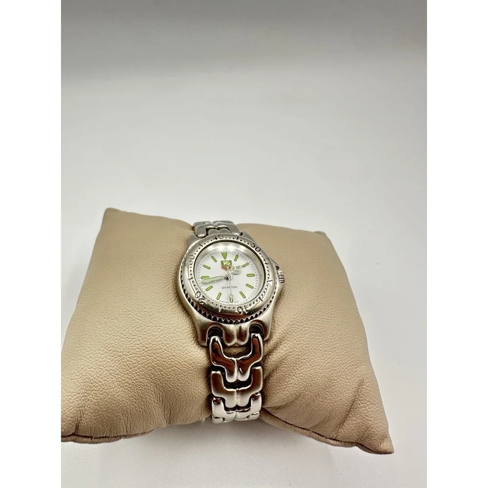 Vintage TAG Heuer Link Professional 200M Ladies Watch WT1412 - White Dial 28mm